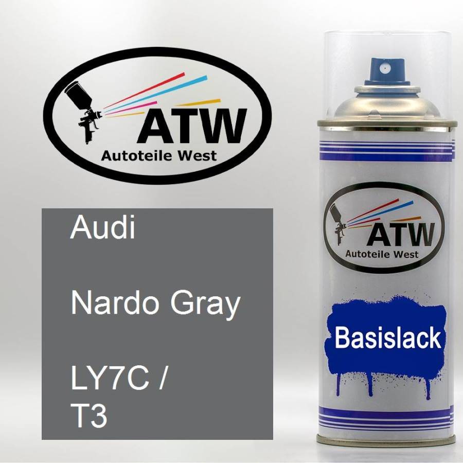 Audi, Nardo Gray, LY7C / T3: 400ml Sprühdose, von ATW Autoteile West.